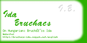 ida bruchacs business card